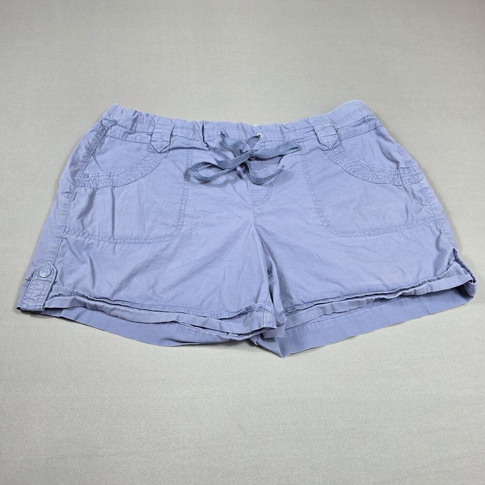 Gloria Vanderbilt "Ava" Shorts Twill Med Light Purple Women's Size 12 Pull On